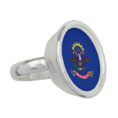 North Dakota State Flag Design Ring (Side)