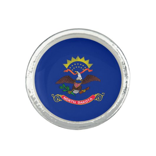 North Dakota State Flag Design Ring (Front)