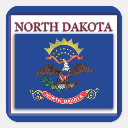 North Dakota State Flag Design Sticker