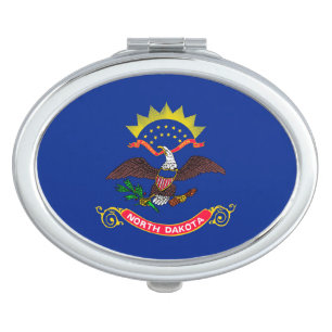 North Dakota State Flag Design Vanity Mirror