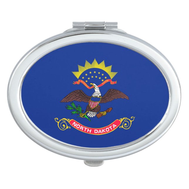 North Dakota State Flag Design Vanity Mirror (Front)