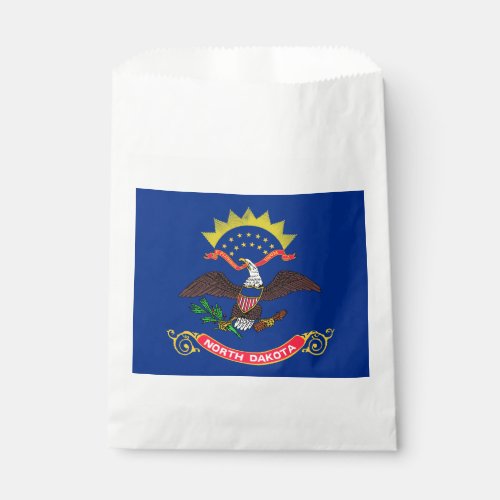 North Dakota State Flag Favor Bag