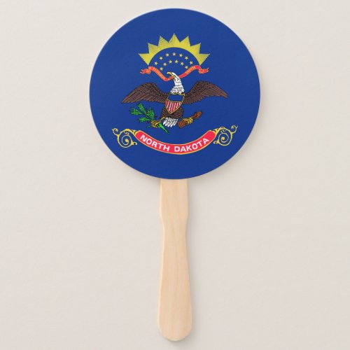 North Dakota State Flag Hand Fan