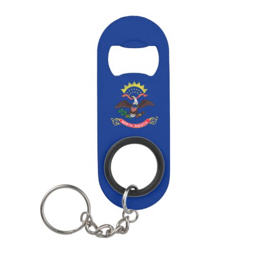 North Dakota State Flag Keychain Bottle Opener