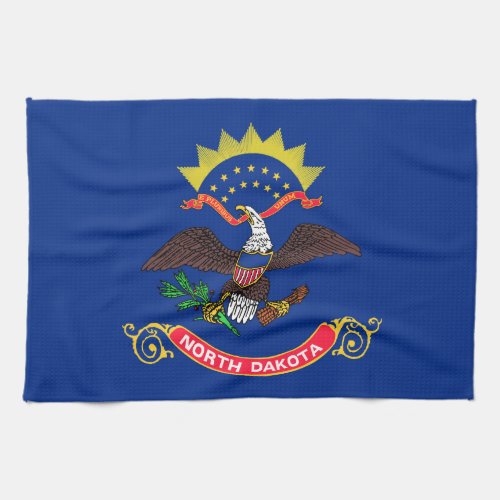 North Dakota State Flag Kitchen Towel