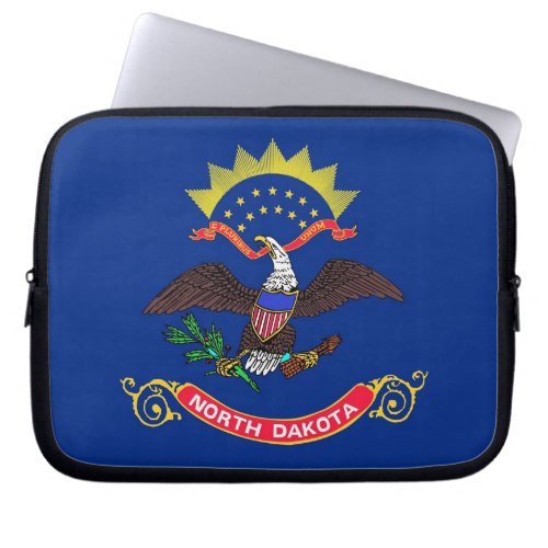 North Dakota State Flag Laptop Sleeve