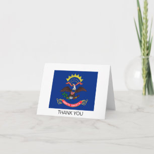 North Dakota State Flag Letterpress Thank You Card