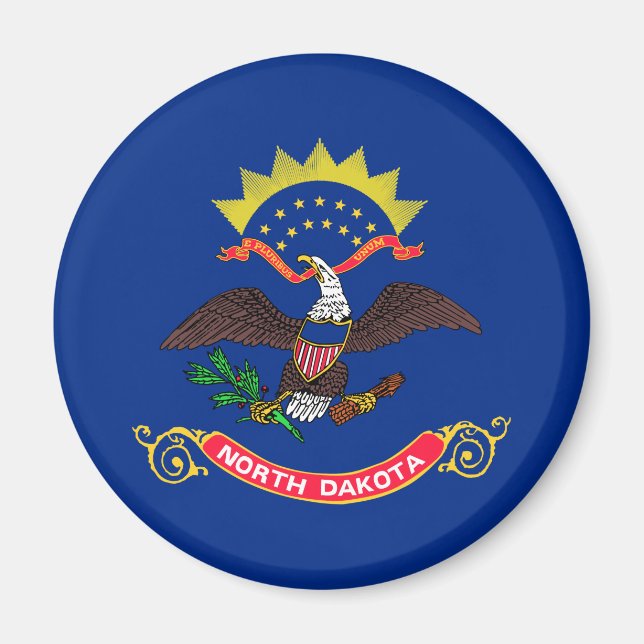 North Dakota State Flag Magnet (Front)