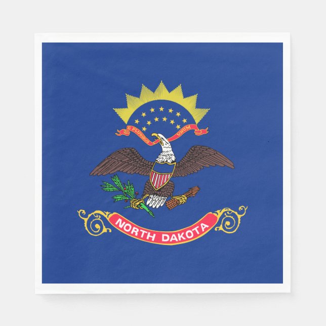 North Dakota State Flag Napkins (Front)