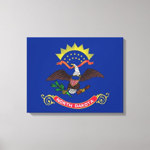 North Dakota State Flag North Dakotan Canvas Pri