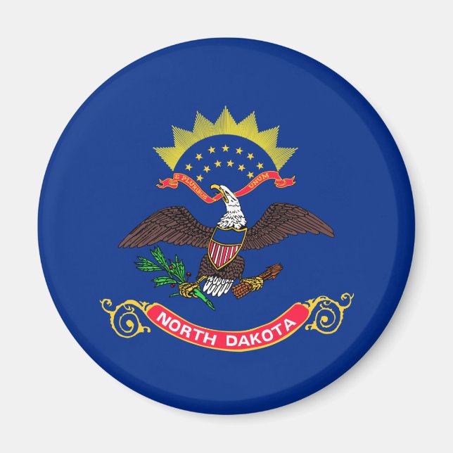 North Dakota State Flag (North Dakotan) Magnet (Front)