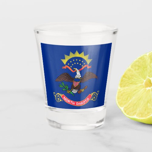 North Dakota State Flag North Dakotan Shot Glass