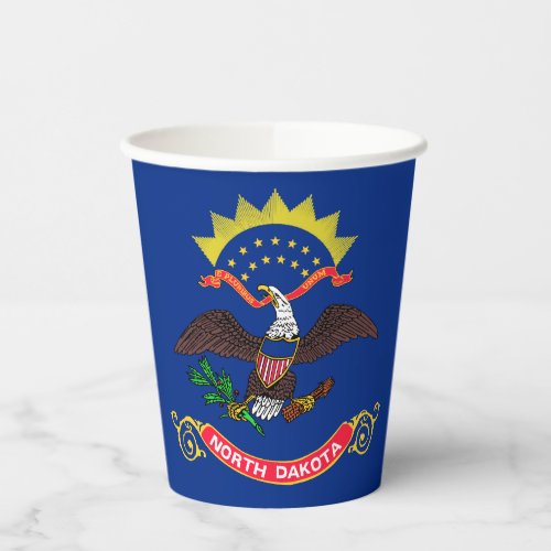 North Dakota State Flag Paper Cups