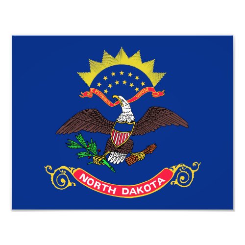 North Dakota State Flag Photo Print