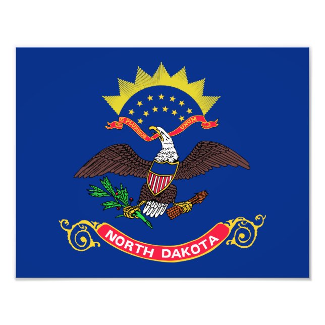 North Dakota State Flag Photo Print (Front)