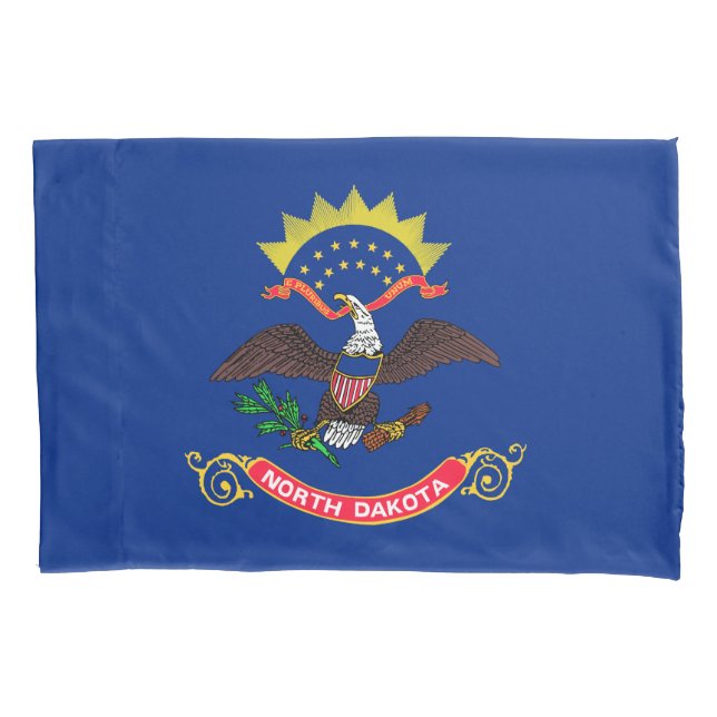 North Dakota State Flag Pillow Case (Front)