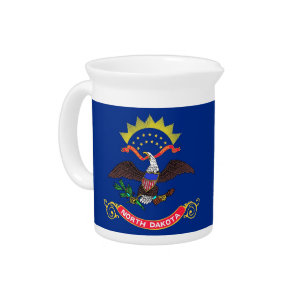 North Dakota State Flag Pitcher