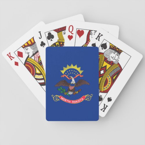 North Dakota State Flag Poker Cards
