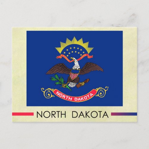 North Dakota State Flag Postcard