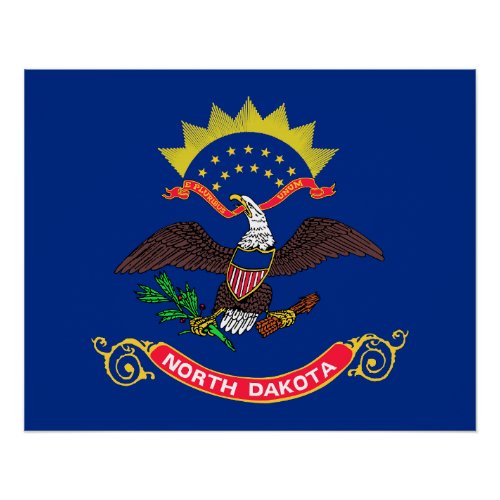 North Dakota State Flag Poster