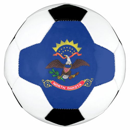 North Dakota State Flag Soccer Ball