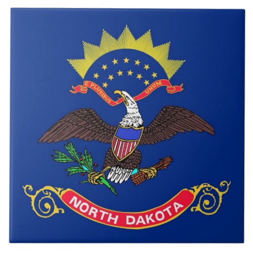 North Dakota State Flag Tile