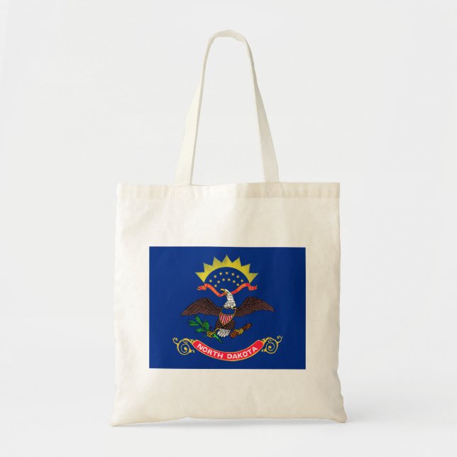 North Dakota State Flag Tote Bag (Front)