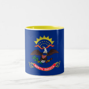 North Dakota State Flag Two-Tone Coffee Mug