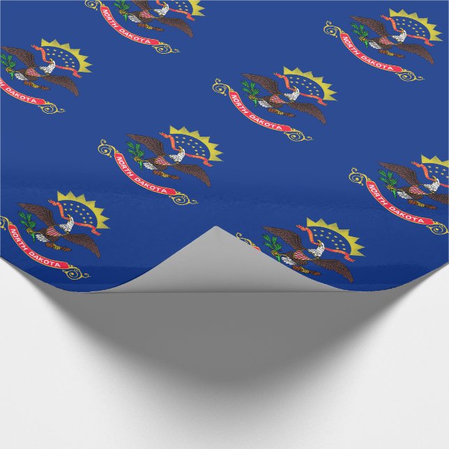 North Dakota State Flag Wrapping Paper (Corner)