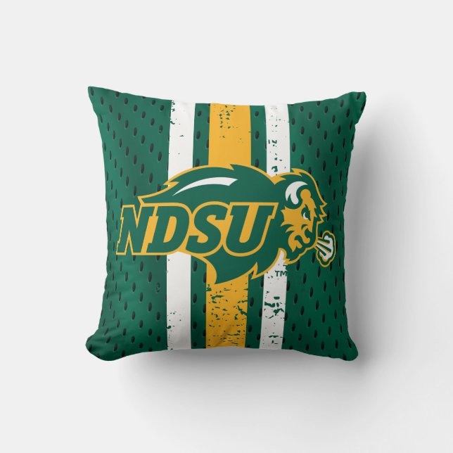 North Dakota State Jersey Throw Pillow (Front)
