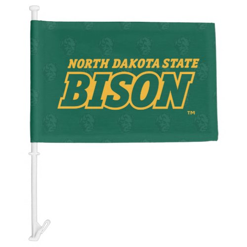 North Dakota State Logo Watermark Car Flag