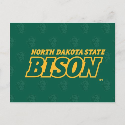 North Dakota State Logo Watermark Invitation Postcard