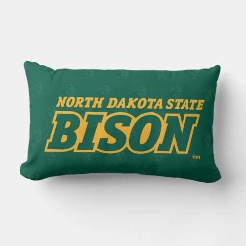 North Dakota State Logo Watermark Lumbar Pillow