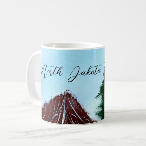 North Dakota State Mountain Runoff Coffee Mug