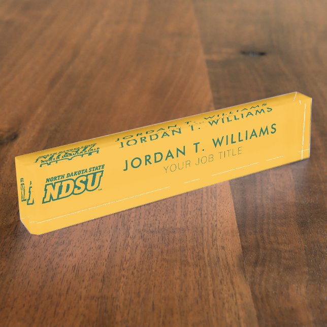 North Dakota State NDSU Desk Name Plate (Side)