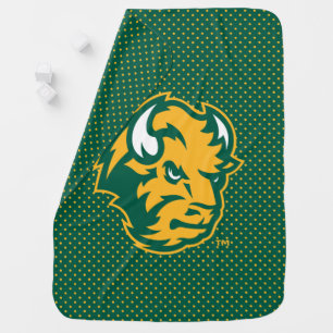 North Dakota State Polka Dot Pattern Baby Blanket