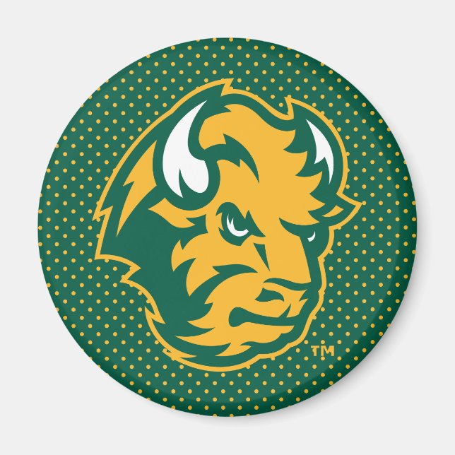 North Dakota State Polka Dot Pattern Magnet (Front)