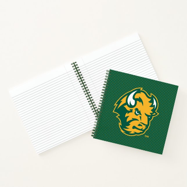 North Dakota State Polka Dot Pattern Notebook (Inside)