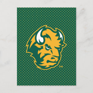 North Dakota State Polka Dot Pattern Postcard