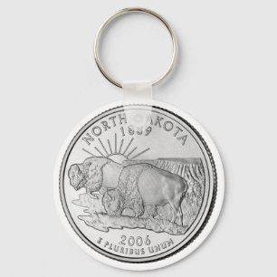 North Dakota State Quarter Keychain