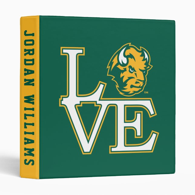 North Dakota State University Love 3 Ring Binder (Front/Spine)