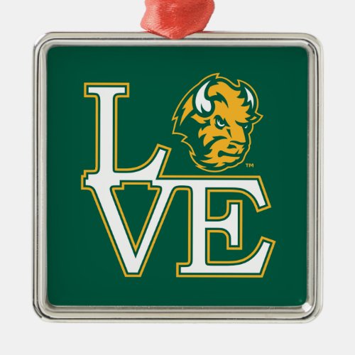 North Dakota State University Love Metal Ornament