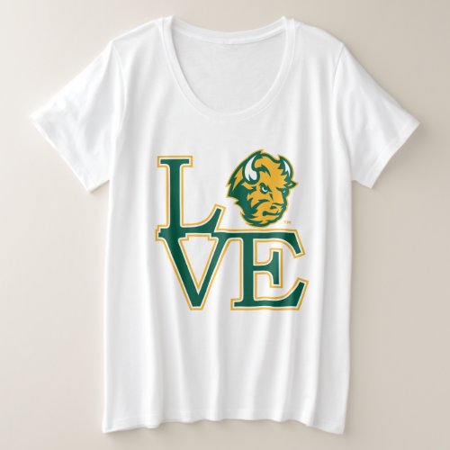 North Dakota State University Love Plus Size T_Shirt