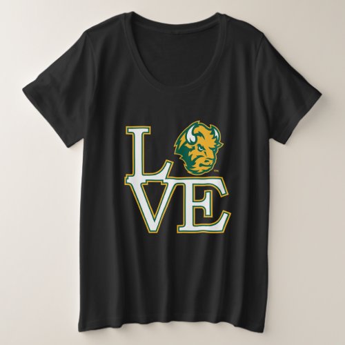 North Dakota State University Love Plus Size T_Shirt