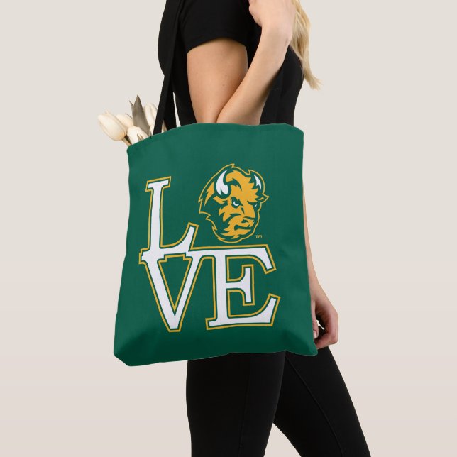North Dakota State University Love Tote Bag (Close Up)