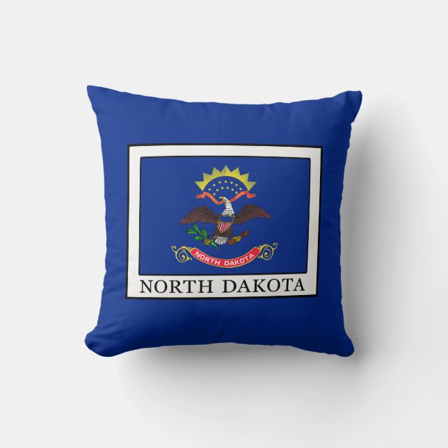 North Dakota Throw Pillow (Front)