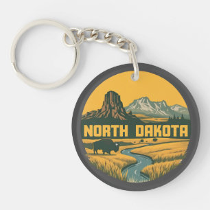 North Dakota United States of America Keychain