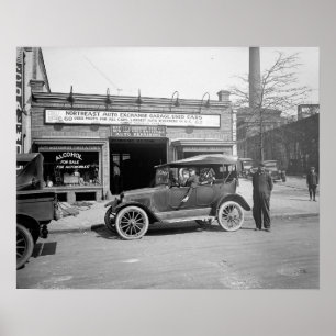 North East Auto Exchange, 1926. Vintage Photo Poster