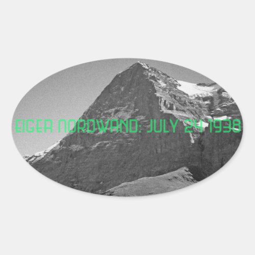 North Face Eiger Mountain Climb Oval Sticker