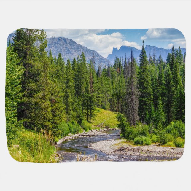 North Fork Shoshone River Baby Blanket (Horizontal)